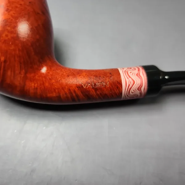 Vauen Rose 8371 Smooth Bent Egg w/ Aluminum Estate Briar Pipe, Unsmoked, 9mm - Image 9