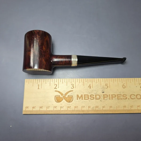 Elwood (Ferndown) Smooth Poker w/ Silver Estate Briar Pipe, English Estates, 9mm - Image 9