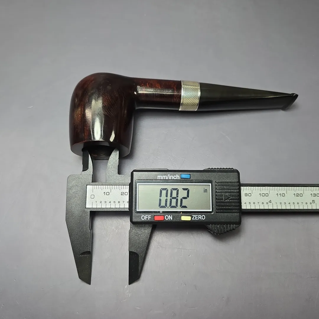 Elwood (Ferndown) Smooth Billiard w/ Silver Estate Briar Pipe, English Estates, 9mm - Image 9