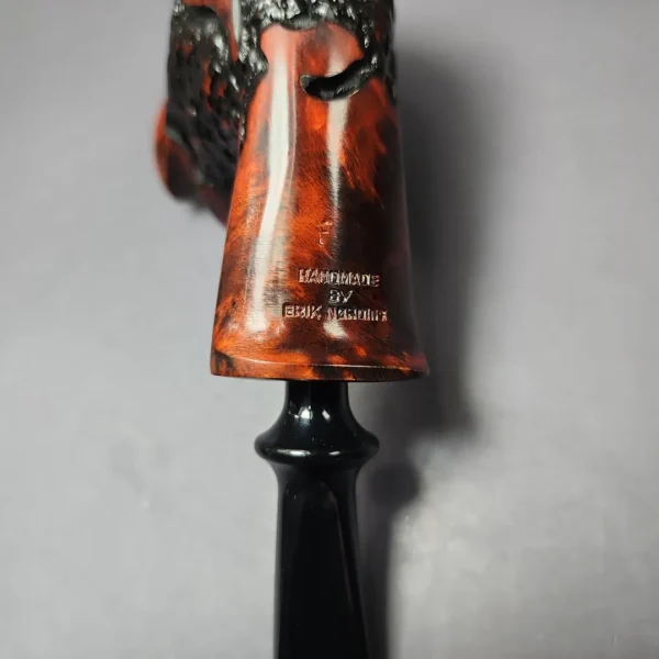 Nording Moss Partially Rusticated Freehand Estate Briar Pipe, Unsmoked - Image 9