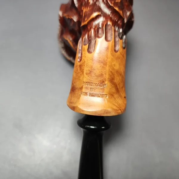 Nording Spruce Cone Partially Rusticated Freehand Estate Briar Pipe, Unsmoked - Image 9