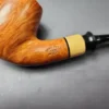 Mina Pipes Smooth Bent Billiard w/ Boxwood Estate Briar Pipe, Unsmoked, 9mm - Image 9