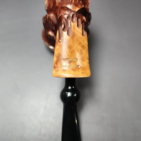 Nording Spruce Cone Partially Rusticated Freehand Estate Briar Pipe, Unsmoked - Image 9