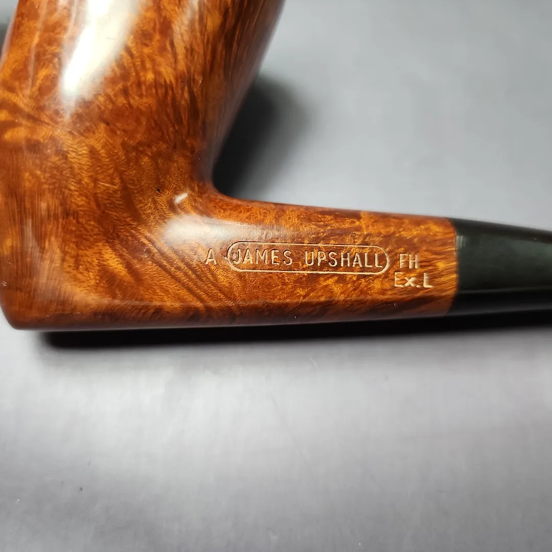 James Upshall A Grade ExL Smooth Stacked Pickaxe Estate Briar Pipe, Unsmoked - Image 10