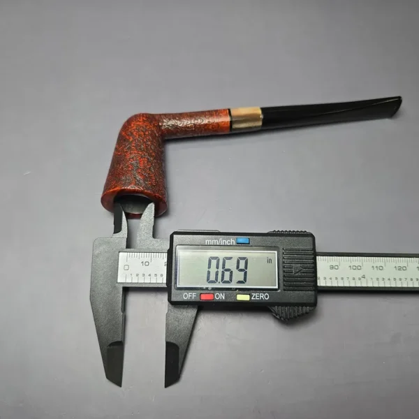 Herriot Pipes Partially Sandblasted "Arne Jacobsen" Dublin w/ Horn Estate Briar Pipe, Unsmoked - Image 9