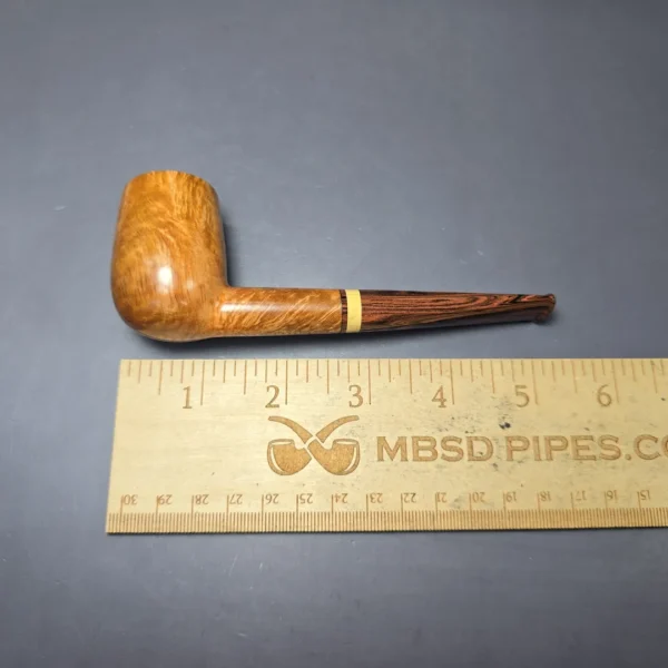 Herriot Pipes Smooth Billiard w/ Boxwood Handmade Briar Pipe, New - Image 9