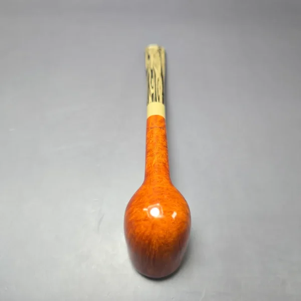 Christophe Wolff Smooth Bing Billiard w/ Ebonite Handmade Briar Pipe, New - Image 9