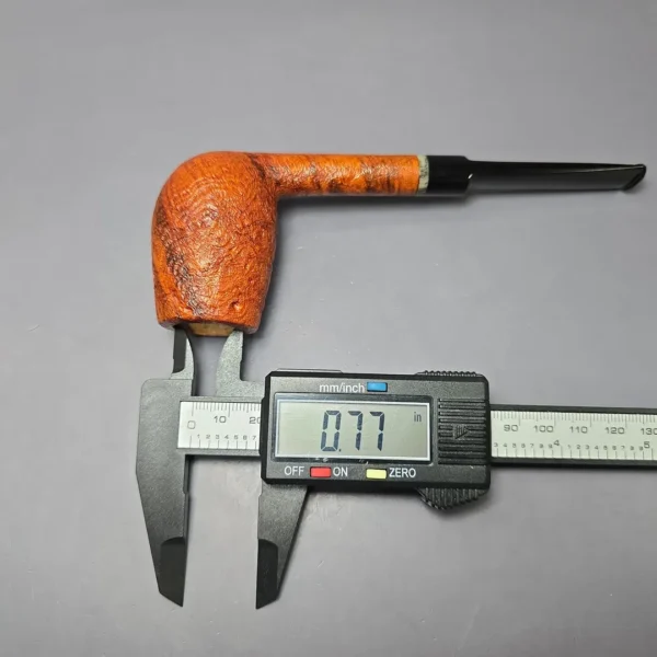 Christophe Wolff Contrast Sandblasted Brandy Handmade Briar Pipe, New - Image 9