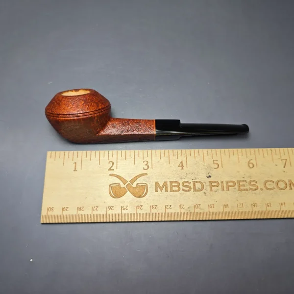 Christophe Wolff "Hyde Park" Sandblasted Squat Bulldog Handmade Briar Pipe, New - Image 9