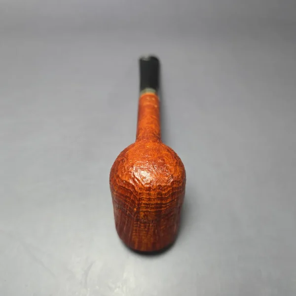 Christophe Wolff "Karamel" Sandblasted Billiard w/ Horn Handmade Briar Pipe, New - Image 9