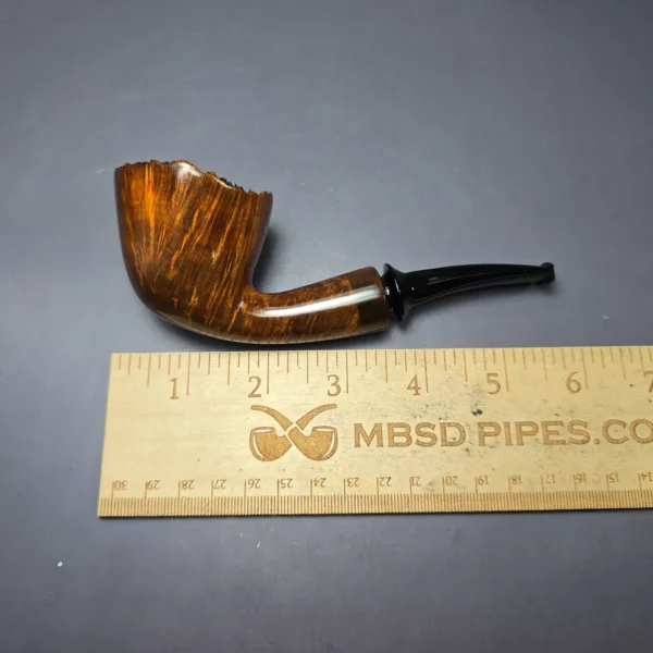 Christophe Wolff Smooth "Fleur" Freehand w/ Olivewood Handmade Briar Pipe, New - Image 9