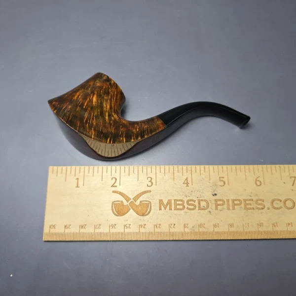 C-Pipe Smooth Golden Contrast Volcano Handmade Briar Pipe, New - Image 9