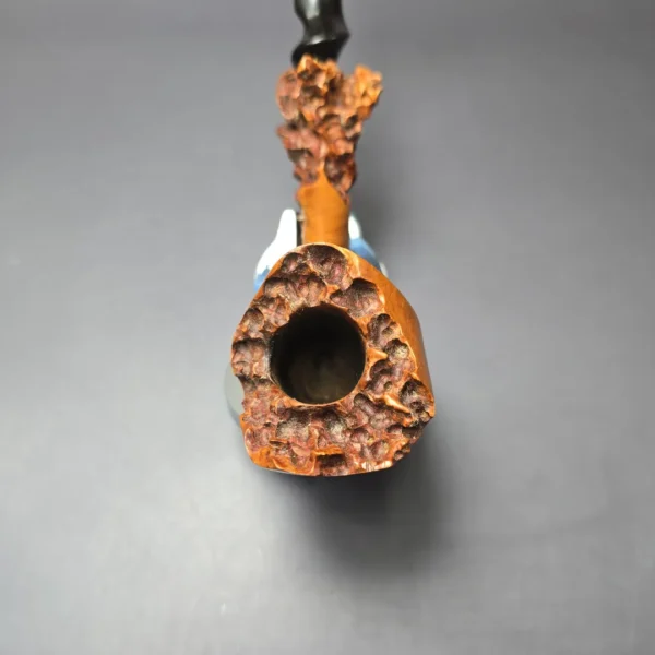 Micoli (Robert Burns) Partially Rusticated Freehand Estate Briar Pipe, American Estates - Image 9