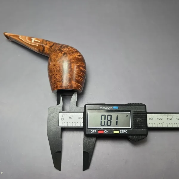 Moonshine MS03 Dark Smooth Deviled Egg Anse w/ Coffee Stem Briar Pipe, New - Image 9