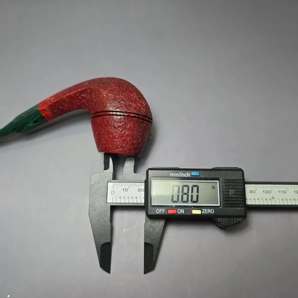 C-Pipe Sandblasted Stacked Bent Bulldog Handmade Briar Pipe, New - Image 9