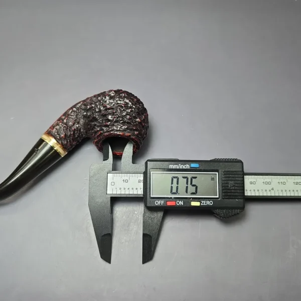 Peterson Emerald 03 Rusticated Bent Apple Estate Briar Pipe, Irish Estates - Image 9