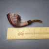 Mastro de Paja 1B Sandblasted Panel Dublin Estate Briar Pipe, Unsmoked - Image 9