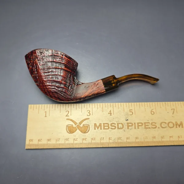 Mastro de Paja 1B Sandblasted Panel Dublin Estate Briar Pipe, Unsmoked - Image 9