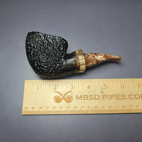 Armellini Botero Rusticated Freehand w/ Bocote Estate Briar Pipe, Unsmoked - Image 9