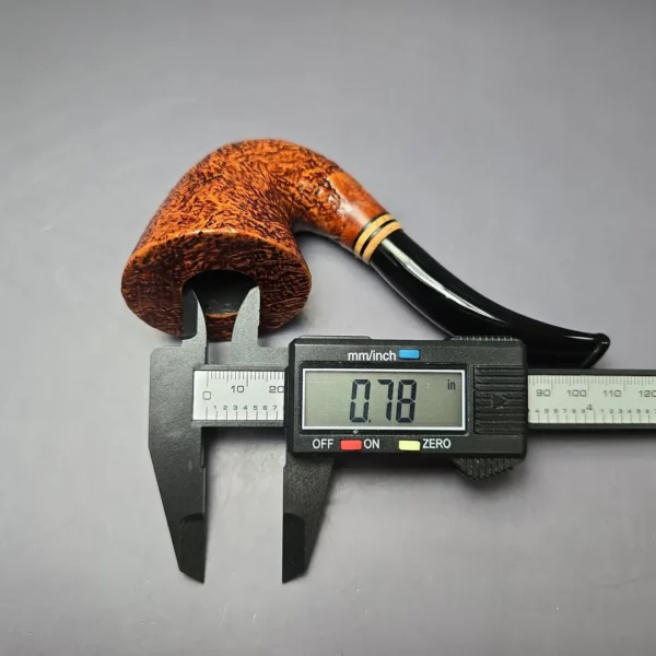 Molina Sandblasted Calabash w/ Olivewood Estate Briar Pipe, Unsmoked, 9mm - Image 9