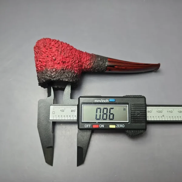 Pipe Tristan Granite "Shape 55" Fumed Rusticated Pot Handmade Briar Pipe, New - Image 9