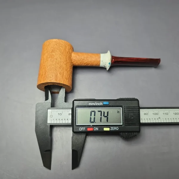 Pipe Tristan Tan Sandblasted Poker w/ Durat Handmade Briar Pipe, New - Image 9