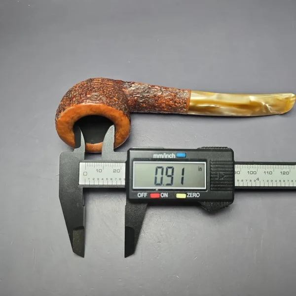 Sir Vickie by Savinelli Partially Rusticated Pot Estate Briar Pipe, Unsmoked - Image 9