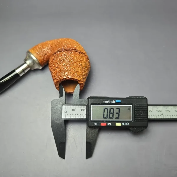 Caminetto Business Rusticated Rhodesian w/ Silver Estate Briar Pipe, Italian Estates - Image 9