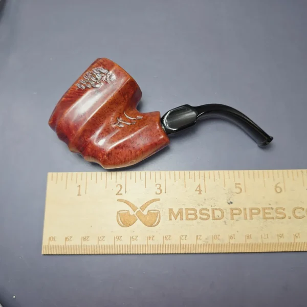 JM Boswell 2001 Spot Carved Oom Paul Estate Briar Pipe, American Estates - Image 9