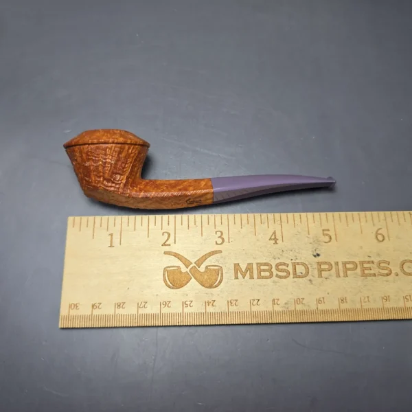 Martin Cermak Sandblasted Wide Shank Bulldog Estate Briar Pipe, Unsmoked - Image 10