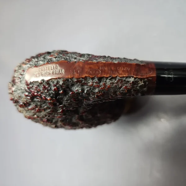 Castello Sea Rock Briar 93 3k Rusticated Bent Egg Estate Briar Pipe, Italian Estates - Image 10