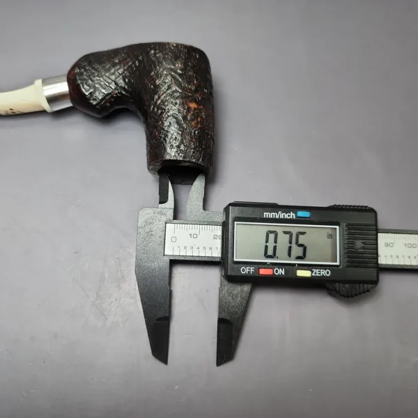 Jolly Roger Tortuga by Roger Wallenstein Sandblasted Estate Briar Pipe, German Estates 9mm - Image 11