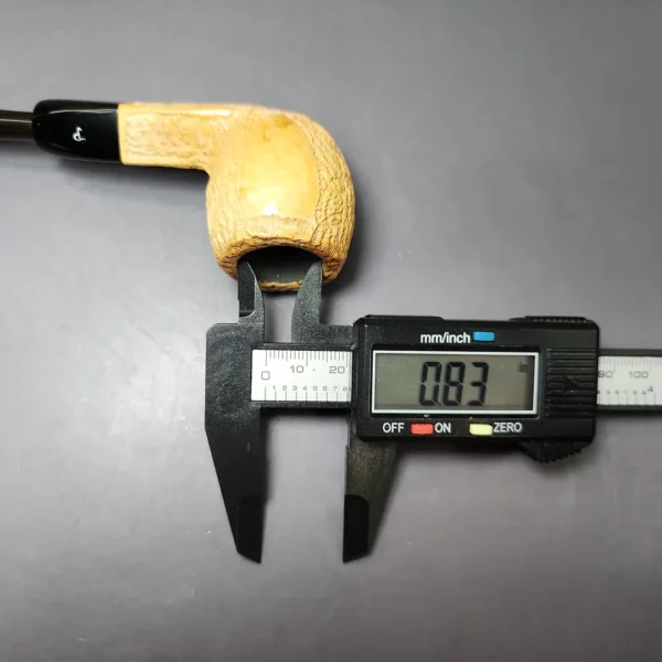 Pioneer Rusticated Bulldog Estate Block Meerschaum Pipe, American Estates - Image 10