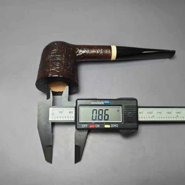 BST (Todd Bannard) 1 Foot Grade Large Sandblasted Dublin w/ Antler Estate Briar Pipe, Unsmoked - Image 10