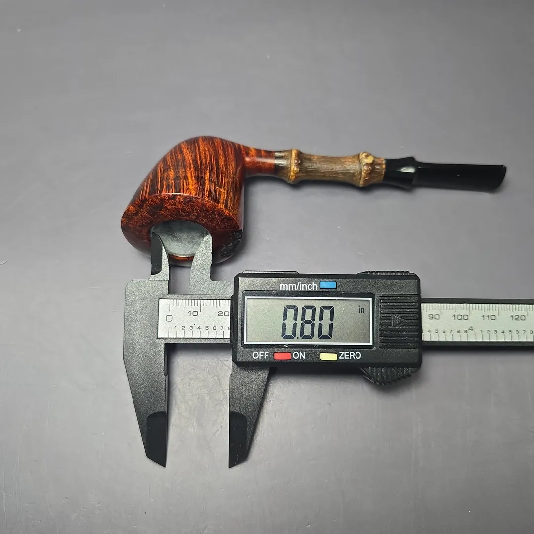 Emiliano Smooth Dublin w/ Black Bamboo & Jupati Handmade Briar Pipe, New - Image 10