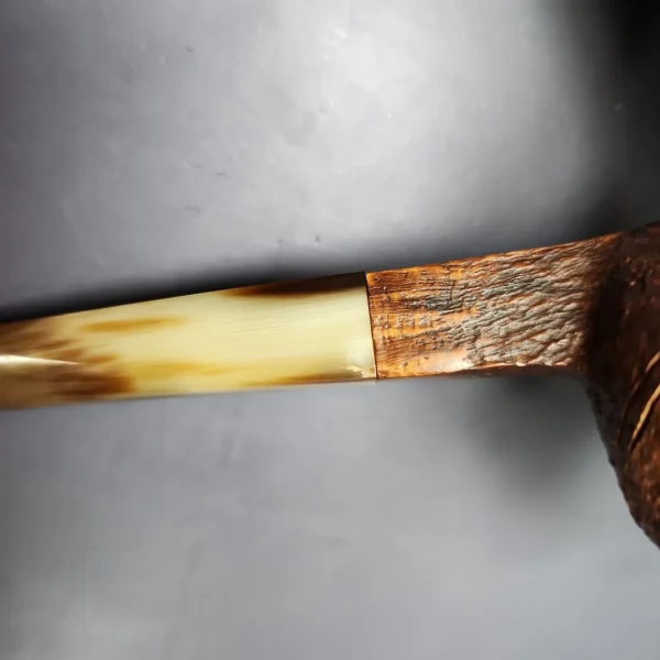 Ropp Vintage Stout Sandblasted Bulldog Estate Briar Pipe, Unsmoked - Image 10