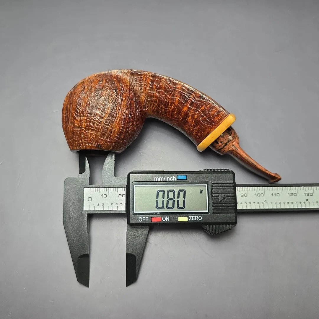 Denis Rusakov Sandblasted Fish w/ Boxwood Estate Briar Pipe, Other Estates - Image 10
