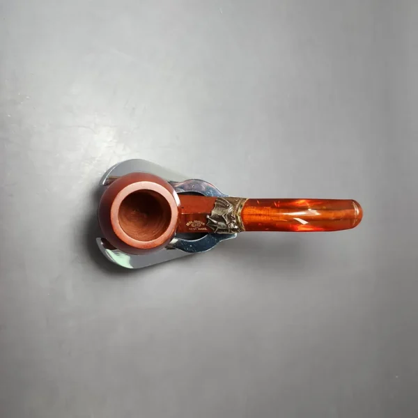 19th c. CPF Best Make Real Amber Bent Bulldog Estate Briar Pipe, Unsmoked - Image 10