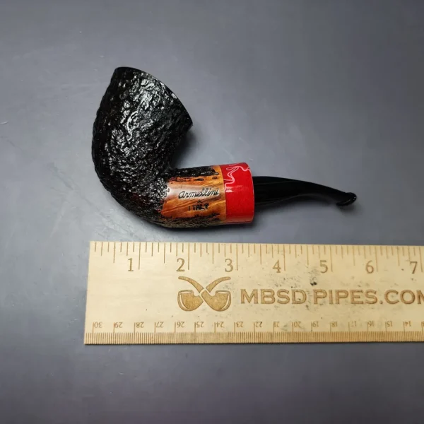 Armellini Botero Reverse Calabash Rusticated Dublin Estate Briar Pipe, Unsmoked - Image 10
