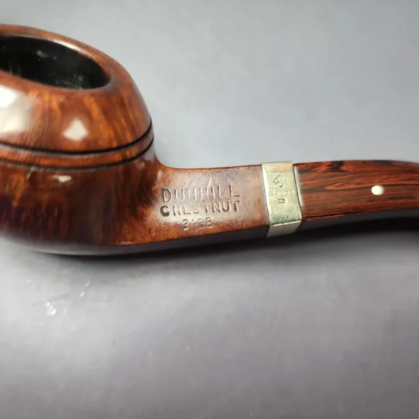 Dunhill 1990 Chestnut 3108 Smooth Bulldog w/ 9kt Gold Estate Briar Pipe, English Estates - Image 10