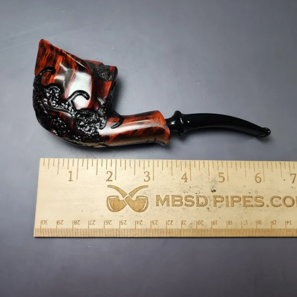 Nording Moss Partially Rusticated Freehand Estate Briar Pipe, Unsmoked - Image 10