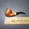 Mina Pipes Smooth Bent Billiard w/ Boxwood Estate Briar Pipe, Unsmoked, 9mm - Image 10