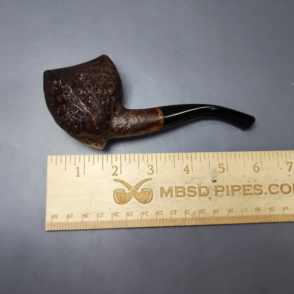 Mina Pipes Sandblasted Volcano Estate Strawberry Briar Pipe, Unsmoked - Image 10