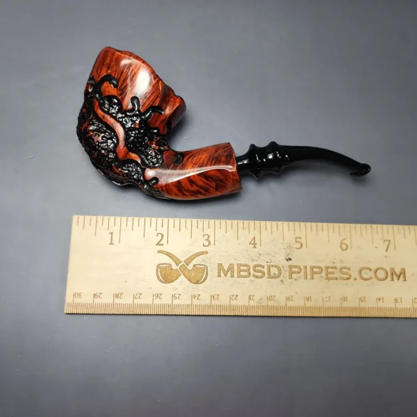 Nording Moss Partially Rusticated Freehand Estate Briar Pipe, Unsmoked - Image 10
