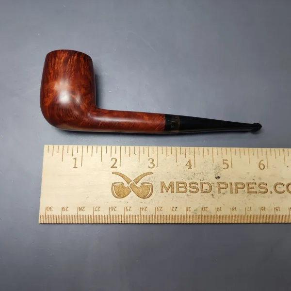 BST (Todd Bannard) One Foot Grade Smooth Billiard w/ Horn Estate Briar Pipe, Unsmoked - Image 10