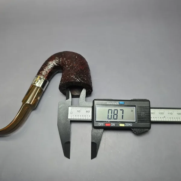Ashton Brindle XXX Sandblasted Calabash w/ Silver Estate Briar Pipe, Unsmoked - Image 10
