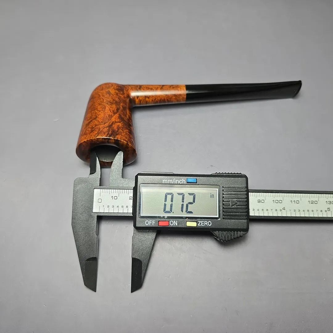 Herriot Pipes Smooth Golden Contrast Bell Dublin Handmade Briar Pipe, New - Image 10