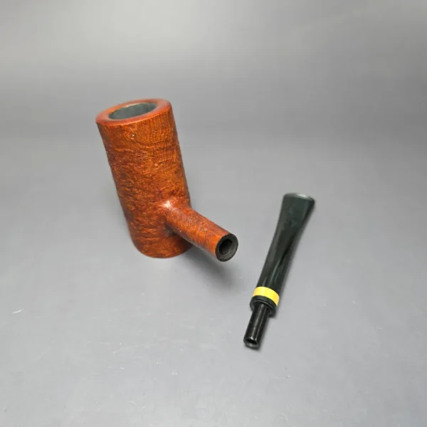 Herriot Pipes Partially Sandblasted Poker w/ Boxwood Handmade Briar Pipe, New - Image 10