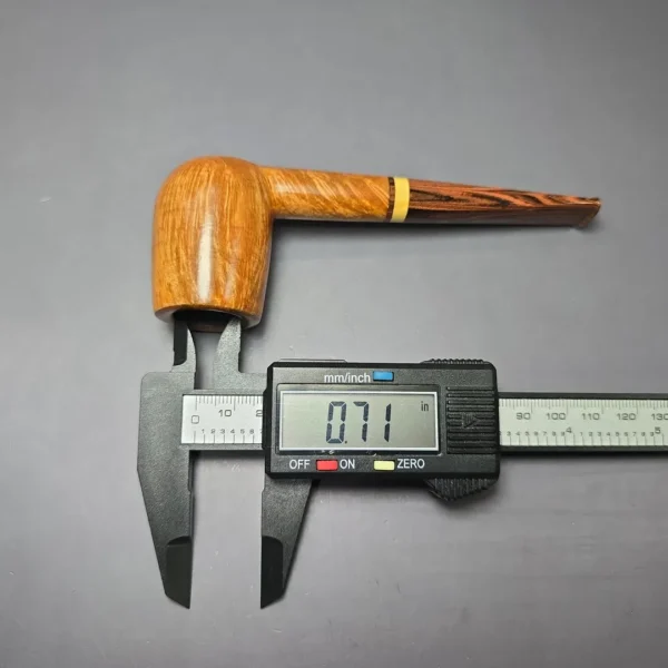 Herriot Pipes Smooth Billiard w/ Boxwood Handmade Briar Pipe, New - Image 10