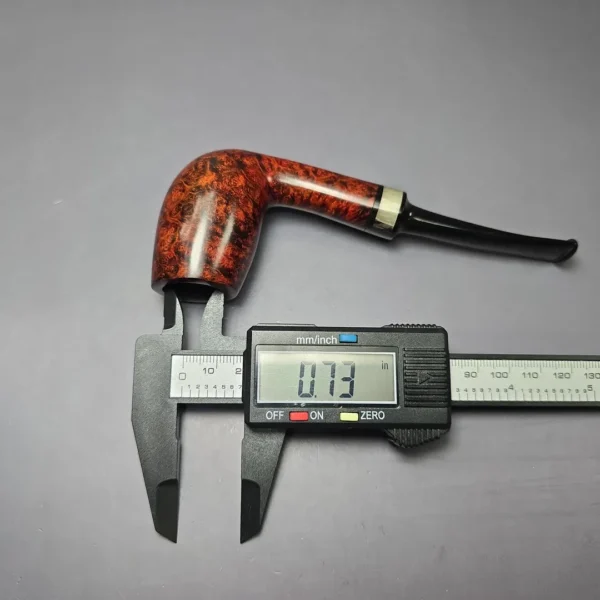 Bruno Nuttens Hand Made Smooth Egg w/ Horn (A) Handmade Briar Pipe, New - Image 10